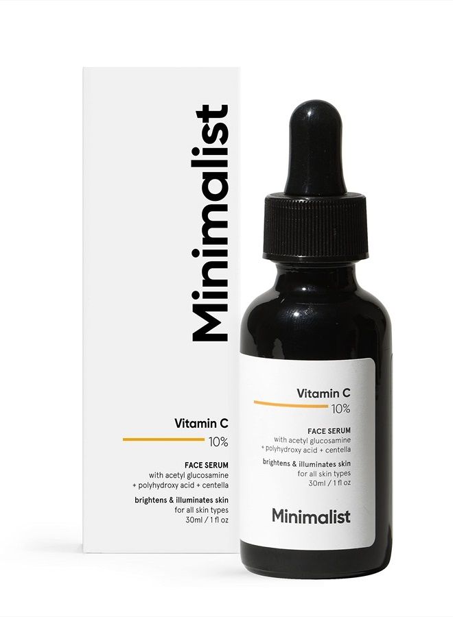 10% Vitamin C Face Serum, 30 ml | Highly Stable & Effective Glowing Skin Vit C Serum For Women & Men