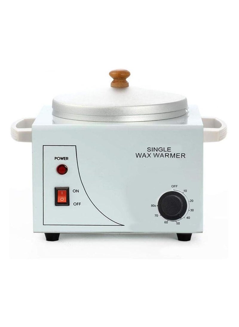 Single Wax Heater Machine Wax Warmer for Body Hair Removal with 600ml Banana Wax,100 Pcs Wax Paper Strip and 10 Pcs Wood Spatula