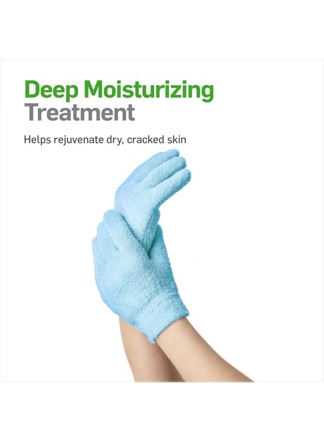 Moisturizing Gel Gloves - (for Dry, Cracked Skin, Aging Hands, Cuticles, Eczema, After Hand Washing, Instead of Overnight Sleeping Gloves, Lotion, Cream) - Color: Aqua