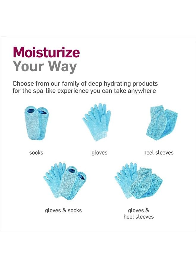 Moisturizing Gel Gloves - (for Dry, Cracked Skin, Aging Hands, Cuticles, Eczema, After Hand Washing, Instead of Overnight Sleeping Gloves, Lotion, Cream) - Color: Aqua