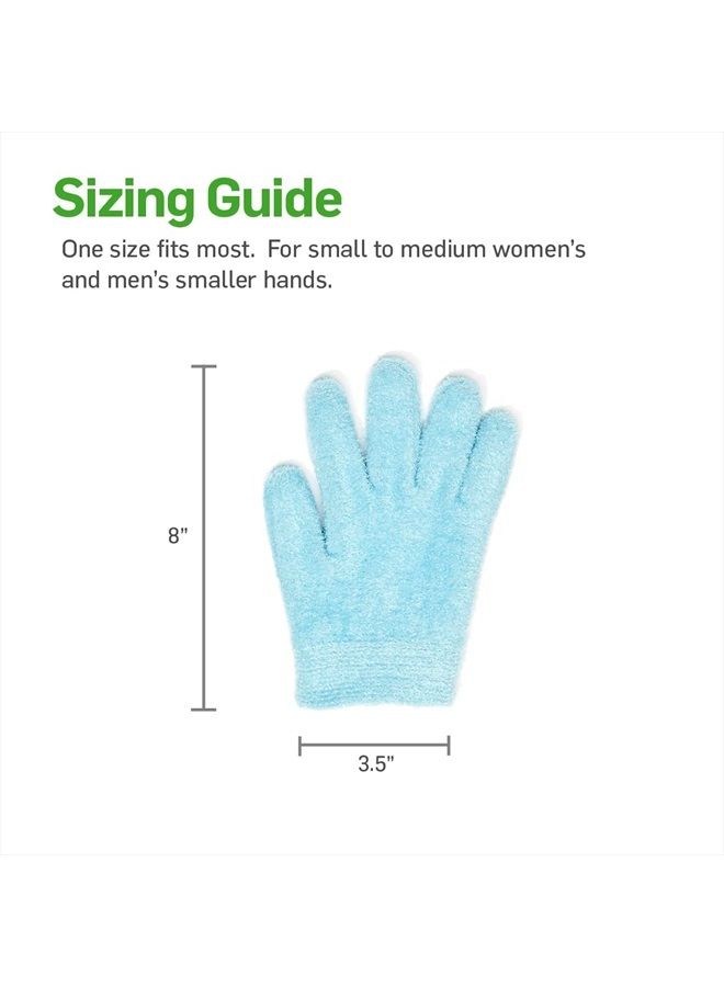 Moisturizing Gel Gloves - (for Dry, Cracked Skin, Aging Hands, Cuticles, Eczema, After Hand Washing, Instead of Overnight Sleeping Gloves, Lotion, Cream) - Color: Aqua