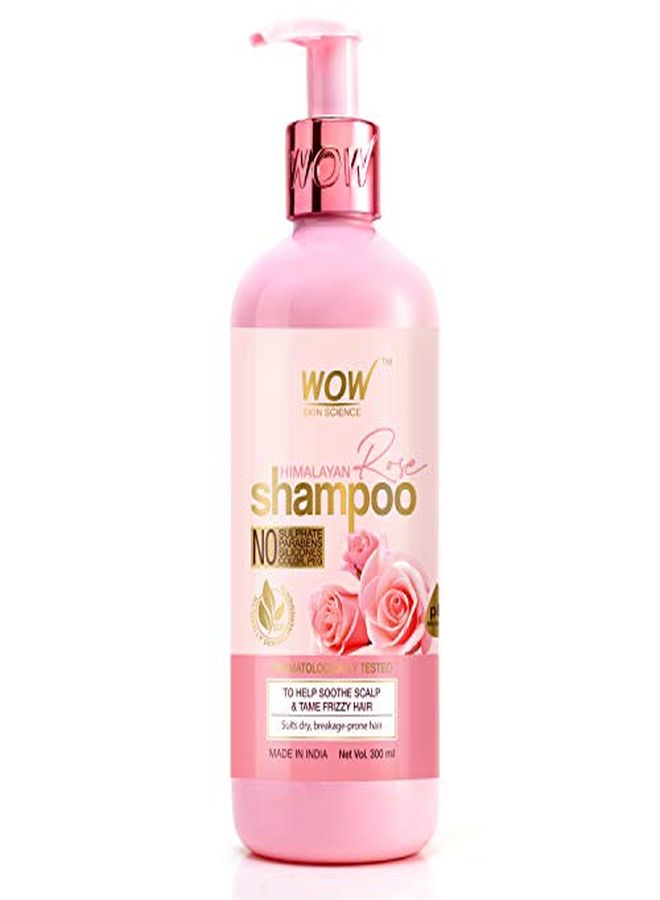 Himalayan Rose Shampoo With Rose Hydrosol Coconut Oil Almond Oil & Argan Oil For Volumnising Hair Anti Smelly Scalp No Parabens Sulphate Silicones Color & Peg 300Ml