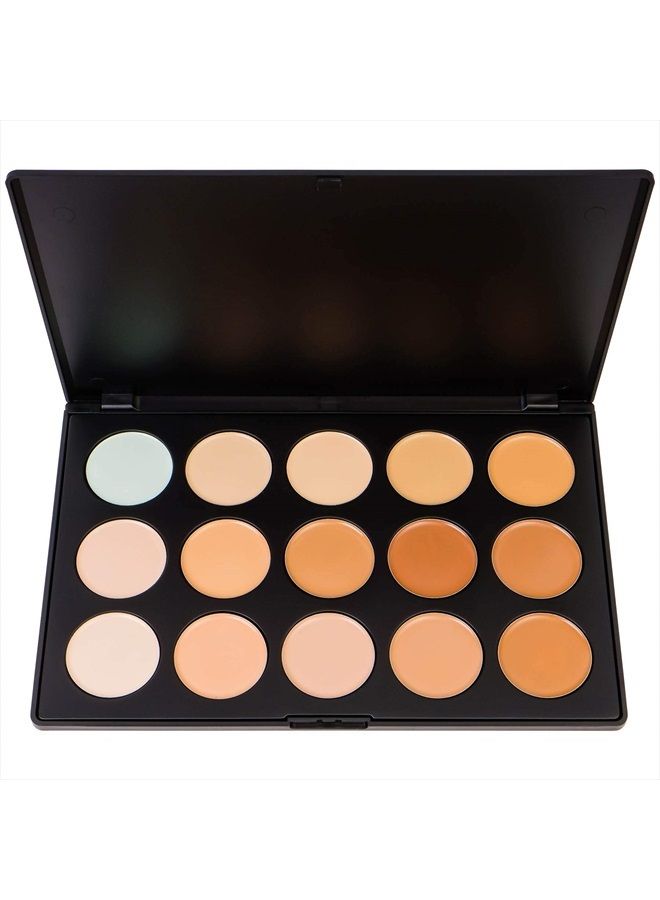 Professional Cream Foundation and Camouflage Concealer - 15 Color Palette