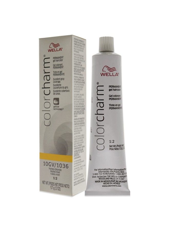 Wella Colorcharm Permanent Gel Hair Color For Gray Coverage 10Gv Honey Blonde