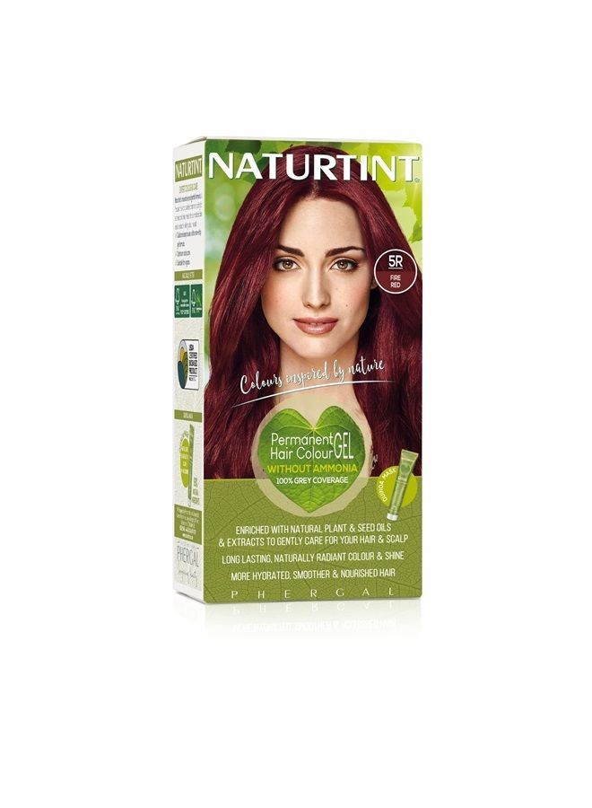 Permanent Hair Color 5R Fire Red (Previously 9R) (Pack of 1), Ammonia Free, Vegan, Cruelty Free