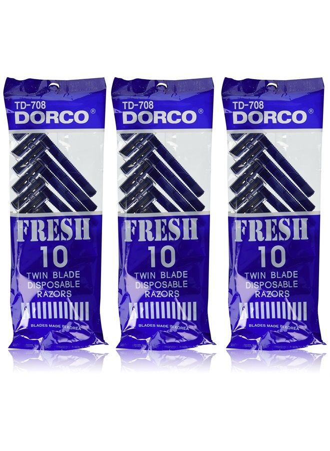 Dorco Fresh Twin Blade Disposable Razors (3 packs)