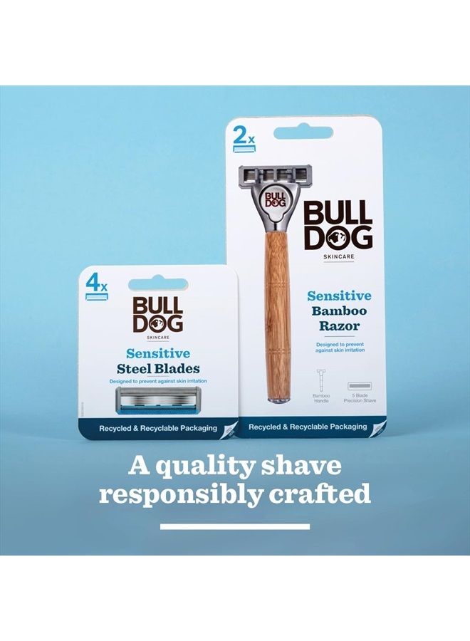 Bulldog Skincare Sensitive Bamboo Razor Blades x4