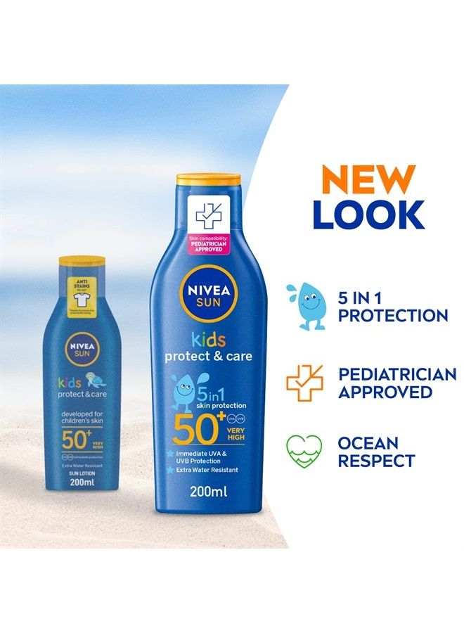 Nivea Sun Children Sun Lotion Spf 50+ Long Lasting Water Resistant Immediate