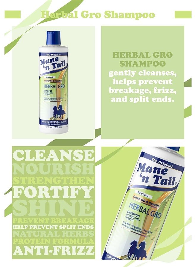 Mane N Tail Herbal Gro Shampoo, 12 Ounce