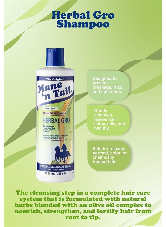 Mane N Tail Herbal Gro Shampoo, 12 Ounce