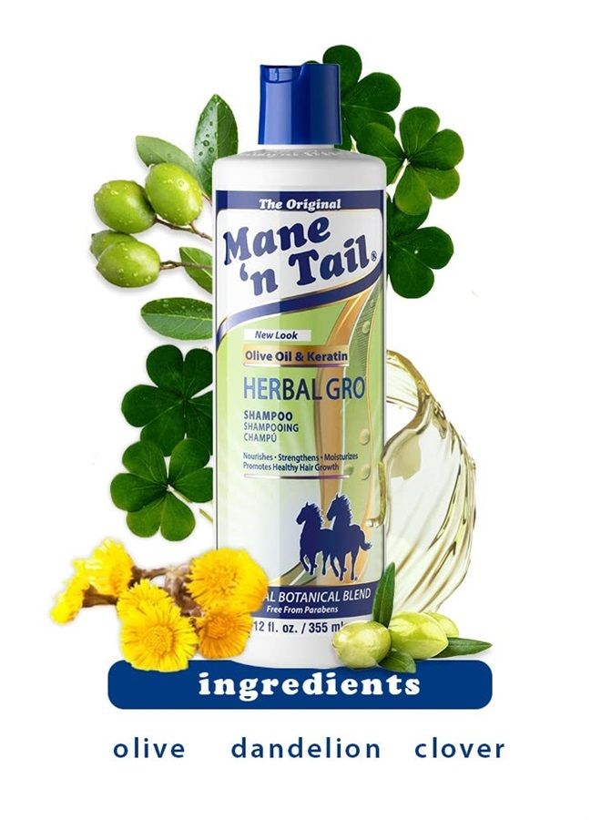 Mane N Tail Herbal Gro Shampoo, 12 Ounce