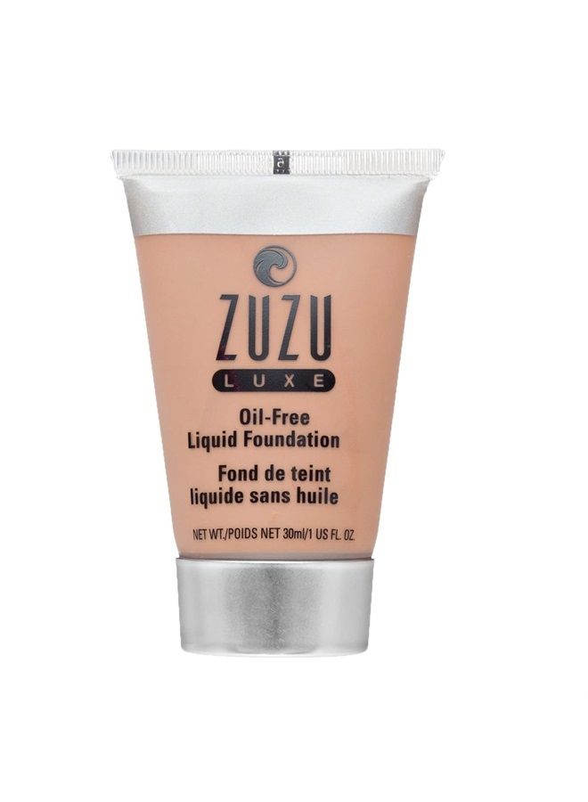 ZUZU LUXE Oil-Free Liquid Foundation (L-19),1 fl oz,Infused with vitamins A and E,contains aloe to keep skin supple and resilient. Natural, Paraben Free, Vegan, Gluten-free, Cruelty-free, Non GMO.