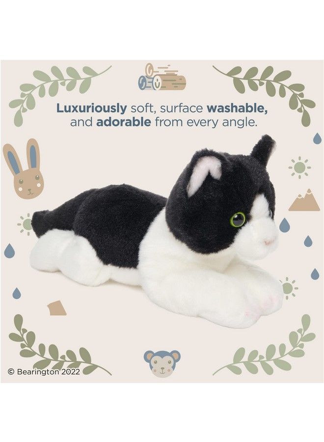 Bearington Lil’ Domino Stuffed Kitty: Plush Black & White Kitty Cat Ultrasoft 8” Plush Toy Made With Premium Fill Expressive Face And A Velour Belly; Machine Washable Great Gift For Cat Lovers