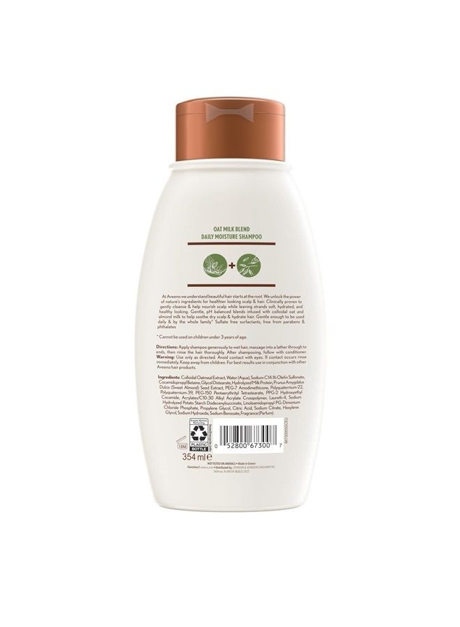 Farm-Fresh Oat Milk Sulfate-Free Shampoo with Colloidal Oatmeal & Almond Milk, Moisturizing Shampoo for All Hair Types, Safe for Color-Treated Hair, Paraben & Dye-Free, 12 Fl Oz