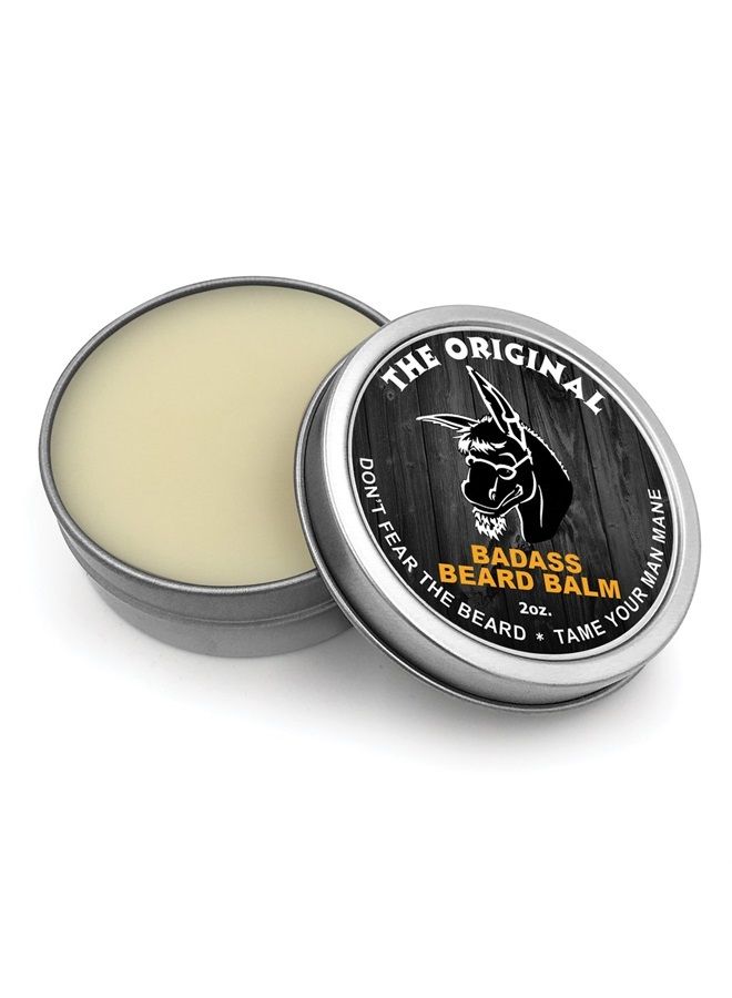 Beard Balm For Men - The Original Scent, 2 Ounce - All Natural Ingredients, Soften Hair, Hydrate Skin to Get Rid of Itch and Dandruff, Promote Healthy Growth