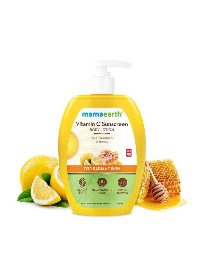 Vitamin C Sunscreen Body Lotion Spf 30 With Vitamin C & Honey For Radiant Skin 300 Ml (Pack Of 2)