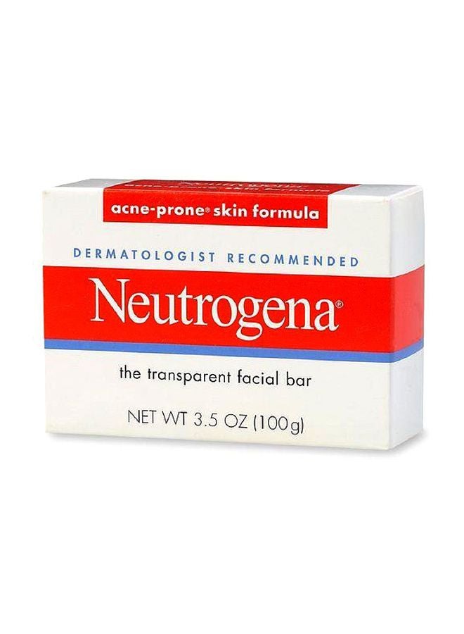 Pack Of 6 Facial Cleansing Bar For Acne-Prone Skin Brown 100grams