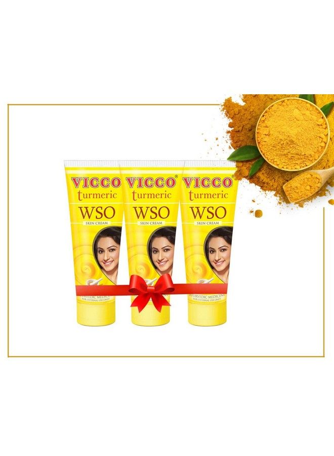 Turmeric No Pimples Pack Of 3 Turmeric Cream With Foam Base(70Gm) Turmeric Wso Cream(60Gm)
