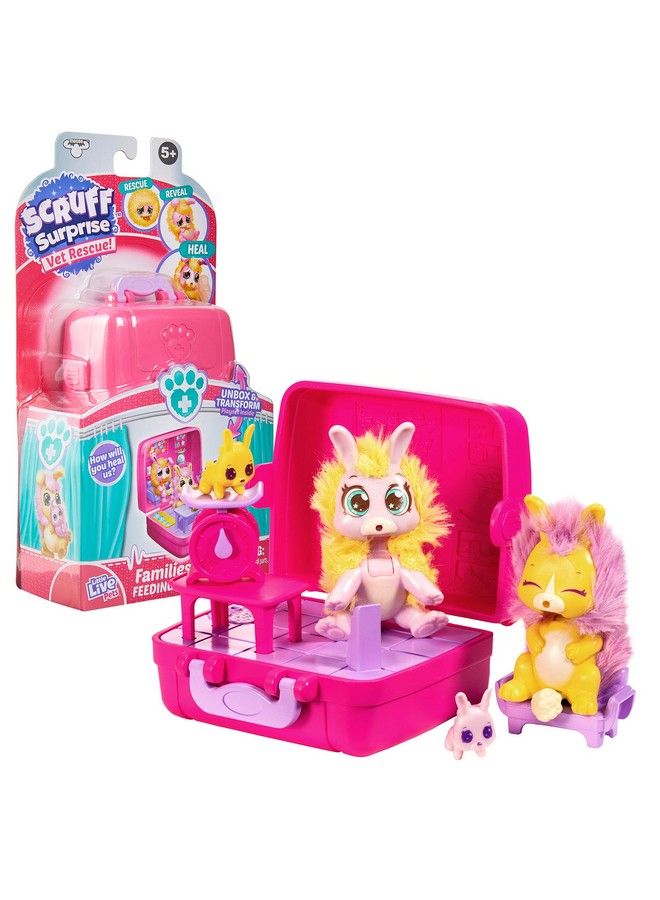 Scruff Surprise Vet Rescue Feeding Set With Bunny Family Mini Collectible Scruffaluvs Multicolor 30086