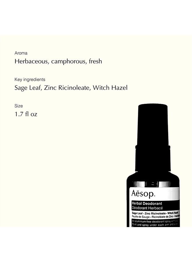 Herbal Deodorant | 1.7 fl oz | Paraben, Cruelty-free & Vegan