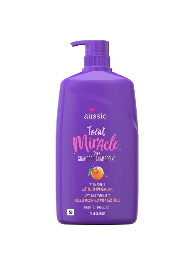 Total Miracle with Apricot & Macadamia Oil, Paraben Free Shampoo, 26.2 fl oz Pack of 4