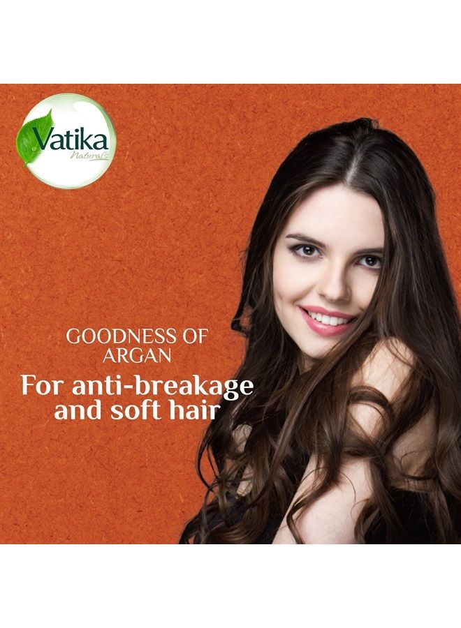 Vatika Naturals Shampoo for Women - Nourish and Rejuvenate Your Natural Hair - Strengthening & Moisturizing Hair Cleanser for Curly Hair, Damaged Hair, All Hair Types (400ml Bottle Argan)