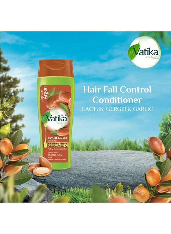 Vatika Naturals Shampoo for Women - Nourish and Rejuvenate Your Natural Hair - Strengthening & Moisturizing Hair Cleanser for Curly Hair, Damaged Hair, All Hair Types (400ml Bottle Argan)