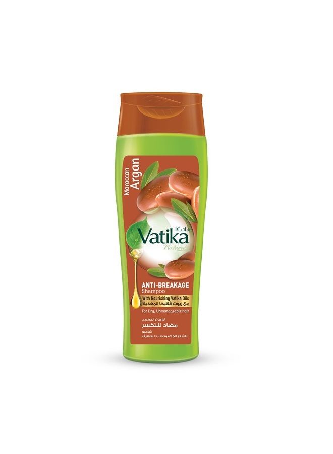 Vatika Naturals Shampoo for Women - Nourish and Rejuvenate Your Natural Hair - Strengthening & Moisturizing Hair Cleanser for Curly Hair, Damaged Hair, All Hair Types (400ml Bottle Argan)