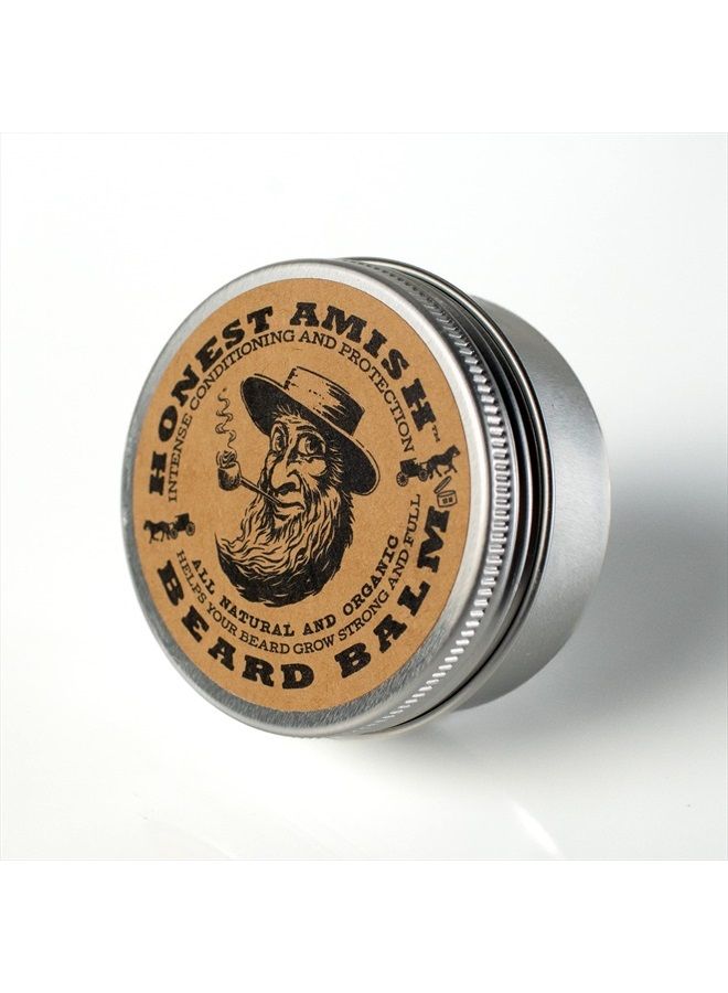 Beard Balm Leave-in Conditioner - Made with only Natural and Organic Ingredients - 2 Ounce Tin