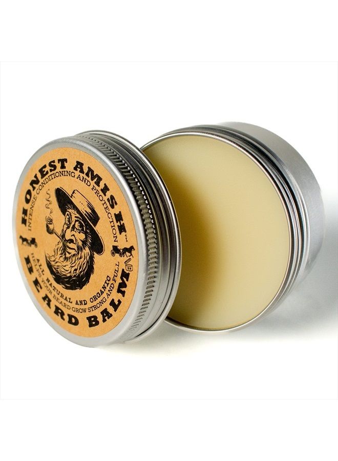 Beard Balm Leave-in Conditioner - Made with only Natural and Organic Ingredients - 2 Ounce Tin