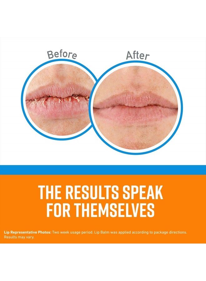Cooling Relief Lip Repair Lip Balm for Dry, Cracked Lips, Stick, (Pack of 4)