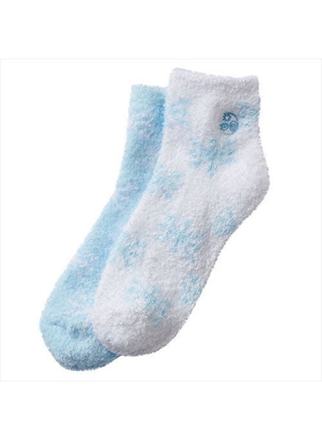 Thera-Soft Aloe/Vitamin E Moisturizing Socks, Baby Blue/Snowflakes: 2 Pairs