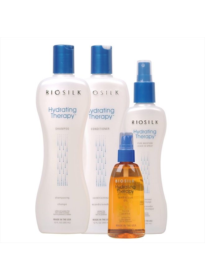 Biosilk Hydrating Therapy Pure Moisture Leave-In Conditioner Spray | 7 Ounces | Replenishes Hair Moisture & Coarse Hair | Anti Frizz