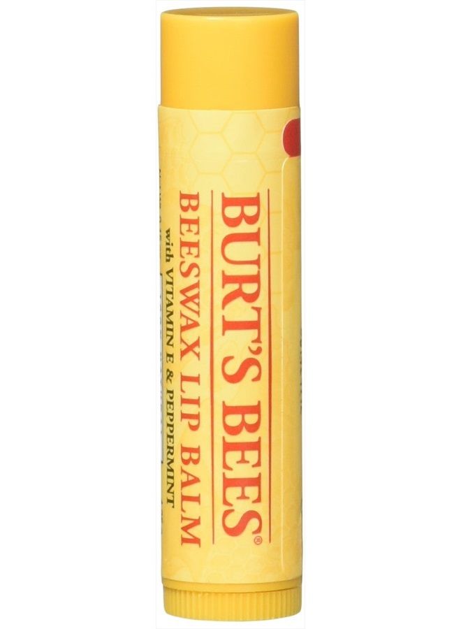 Beeswax Lip Balm with Vitamin E & Peppermint 0.15 oz (Pack of 10)