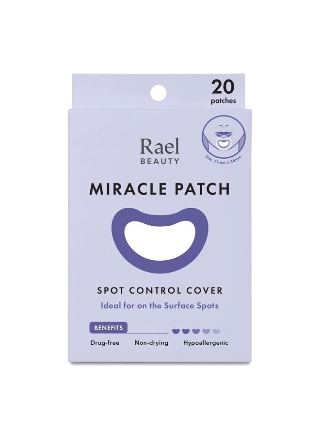 Pimple Patches, Miracle Patches Large Spot Control Cover - Hydrocolloid Acne Patches for Face, Strip for Breakouts, Zit and Blemish Spot, Breakouts, Facial Stickers, All Skin Types, Vegan, Cruelt