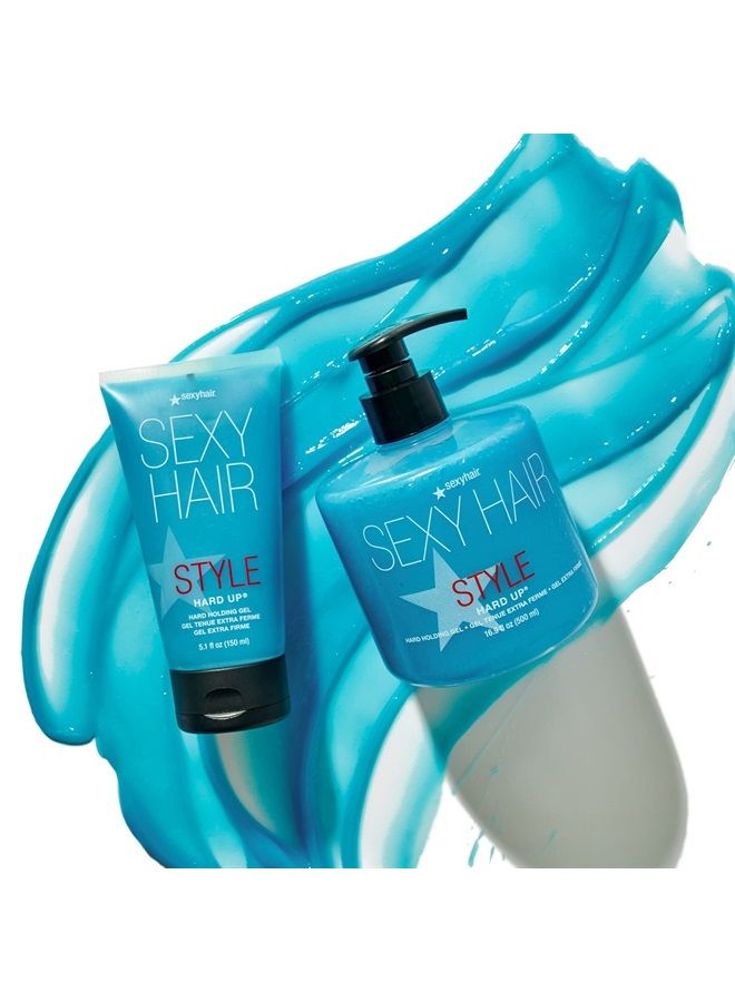 Style Hard Up Hard Holding Gel, 16.9 Oz | Extreme Hold | Non-Flaking Formula | All Hair Types