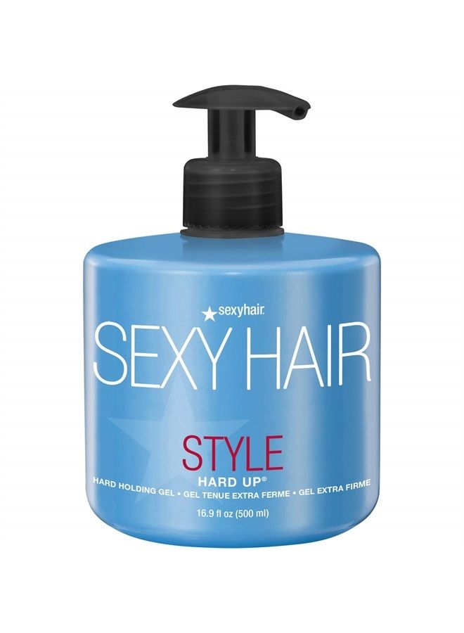 Style Hard Up Hard Holding Gel, 16.9 Oz | Extreme Hold | Non-Flaking Formula | All Hair Types