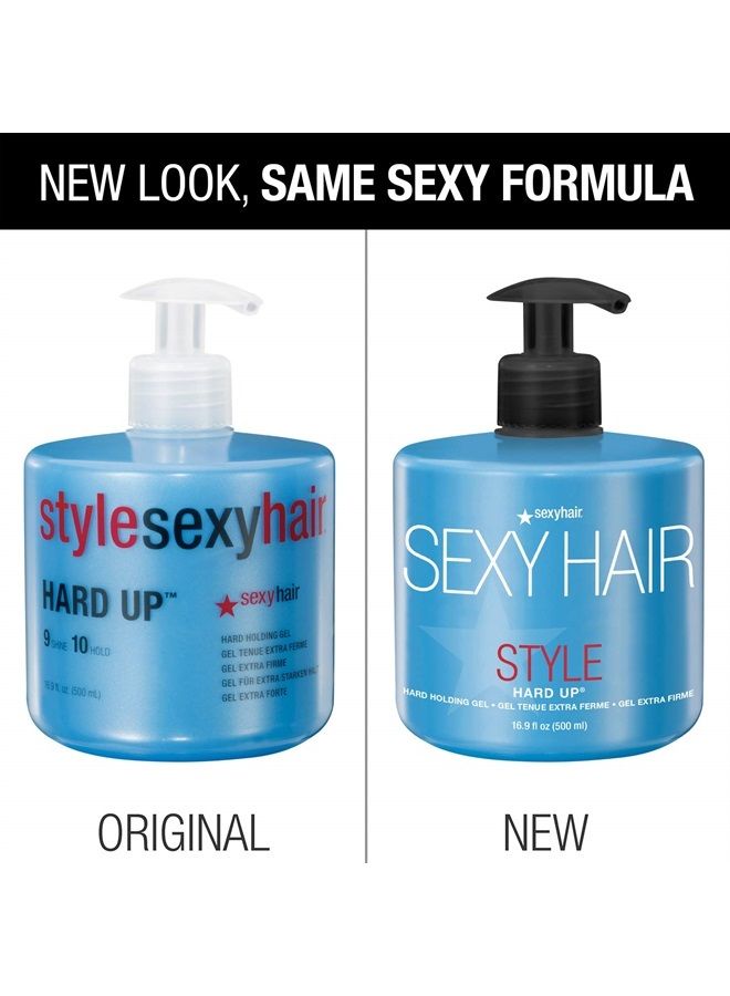 Style Hard Up Hard Holding Gel, 16.9 Oz | Extreme Hold | Non-Flaking Formula | All Hair Types