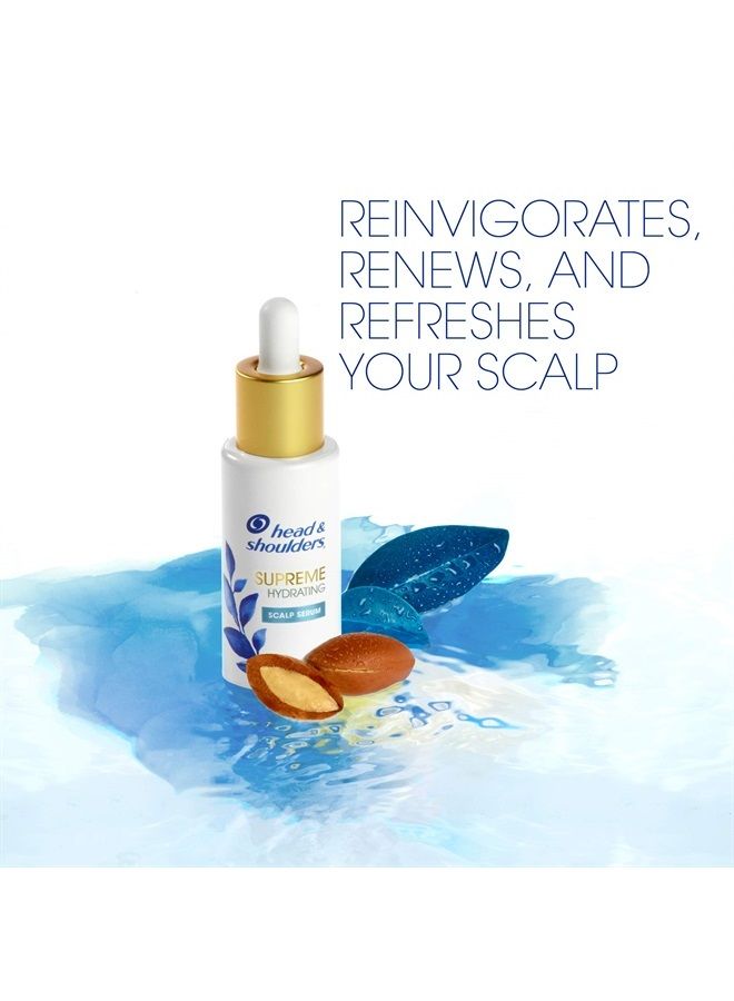 Supreme with Argan Oil and Vitamin E, Hydrating Scalp Serum, Fresh, 1.3 Fl Oz