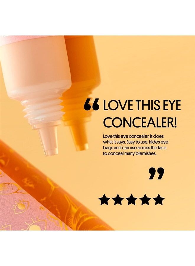 Peeper Perfect Under Eye Concealer, Concealer Makeup and Under Eye Primer, Full Coverage Concealer and Under Eye Color Corrector for Dark Circles, Light