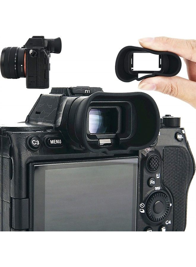 Soft Silicon Camera Viewfinder Eyecup Eye Cup Eyepiece Replacement for Sony Alpha A7R V A7RV A7R5 A7 IV A7M4 A7IV A1 & A7S III A7SIII A7S3 ILCE-7SM3 EVF Eyeshade Protector Replaces Sony FDA-EP19