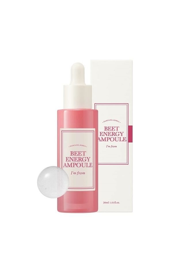 Beet Energy Ampoule, 81.5% red beet extract, Intensive vitalization care, Micro Squalane Capsules for deeper hydration, rich in minerals and betaine, radiance, nourishment - 30ml