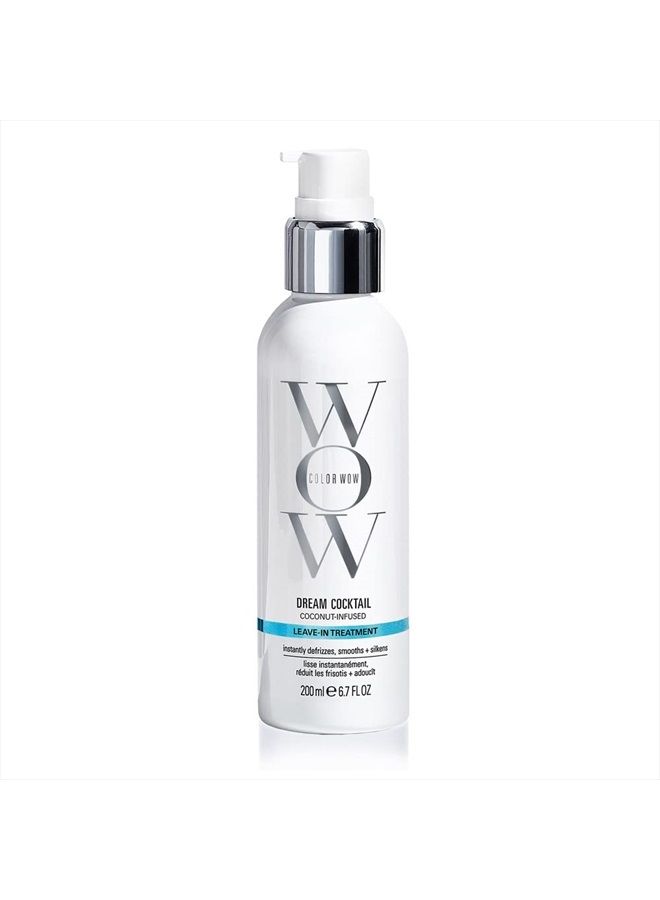 Color Wow Dream Cocktail Coconut Infused – No frizz leave in conditioner turns dry, damaged hair to silk in a single blow dry; Coconut oil complex detangles, silkens; heat protection; closes cuticles