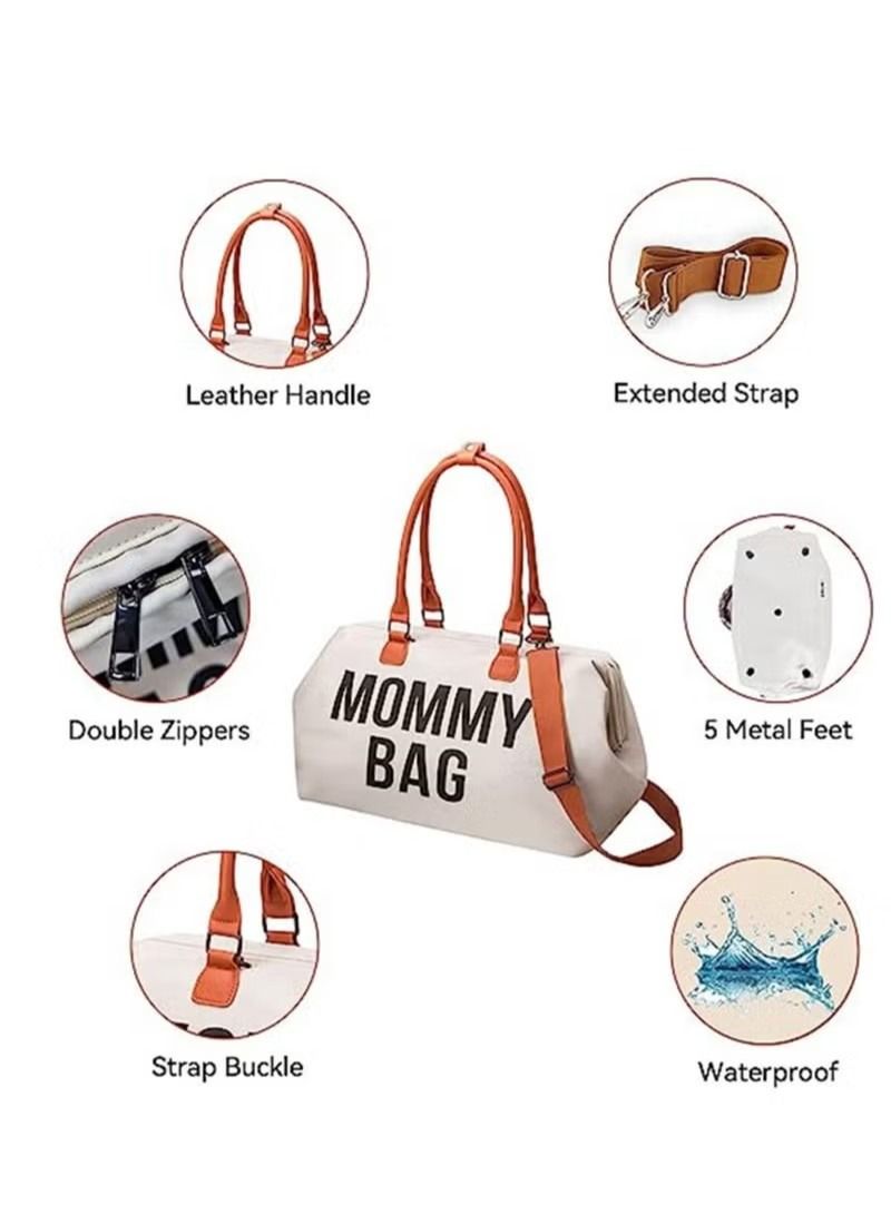 Diaper Bag Tote with .3 Organizers, Mommy Bag for Hospital, Large Capacity Waterproof Baby Bag for Mom Travel