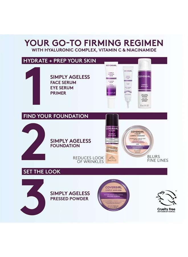 Simply Ageless Blurring Serum, Anti Wrinkle Serum, Face Serum, 1 Pack,Skin Tightening Serum, Reduces Fine Lines, Formulated with Vitamin A & E, Argan Oil, Coconut Oil