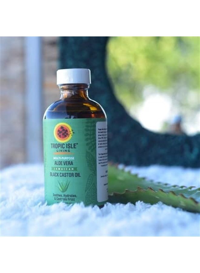 Hair & Skin Conditioner Oil | Jamaican Black Castor Oil for Dry Hair and Skin | 100% Pure and Natural 4 oz (Aloe Vera)