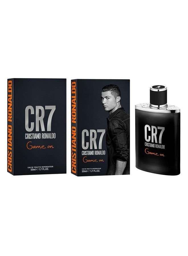 CR7 Cristiano Ronaldo - Game On Men EDT Spray - Daily Use Woody Aromatic Fruity Fragrance Cologne With Blend of Apple, Lavender & Cedarwood - 1.7 oz