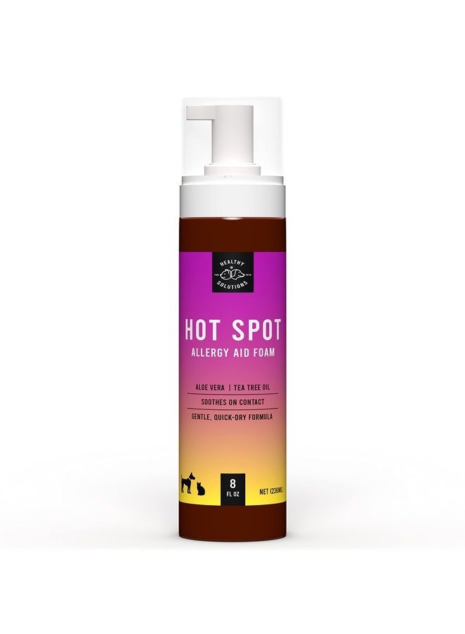 Hot Spot Treatment for Dogs - Anti Itch Foam Spray with Aloe Vera - Veterinarian Formulated Hotspot Formula - Quick-Dry Foam Eliminates Use for Cream & Gels - Made in USA