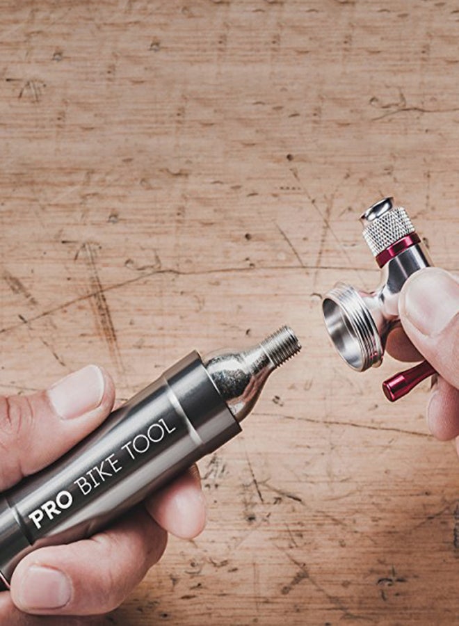 CO2 Inflator With Cartridge Storage Canister 5.2x2.6inch