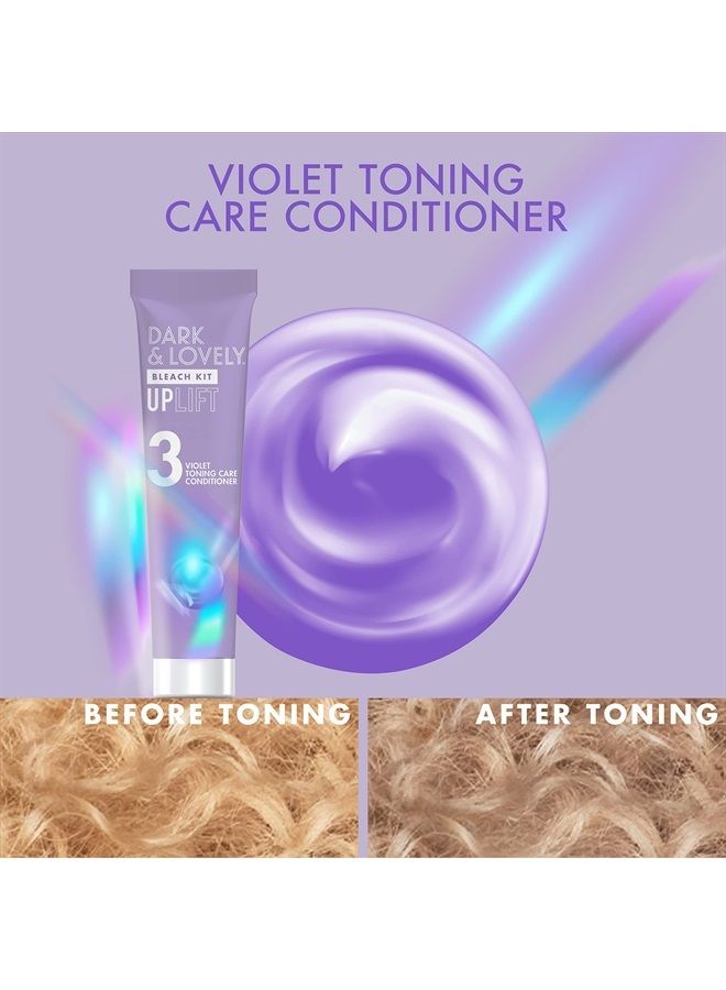 SS Carson/Interbeauty Dark and Lovely® Uplift Hair Bleaching Kit for Dark Hair, Bleach Blonde Hair Dye Kit includes Hair Bleach Powder, Cream Developer and Hair Toner Bleach Blonde 1 kit